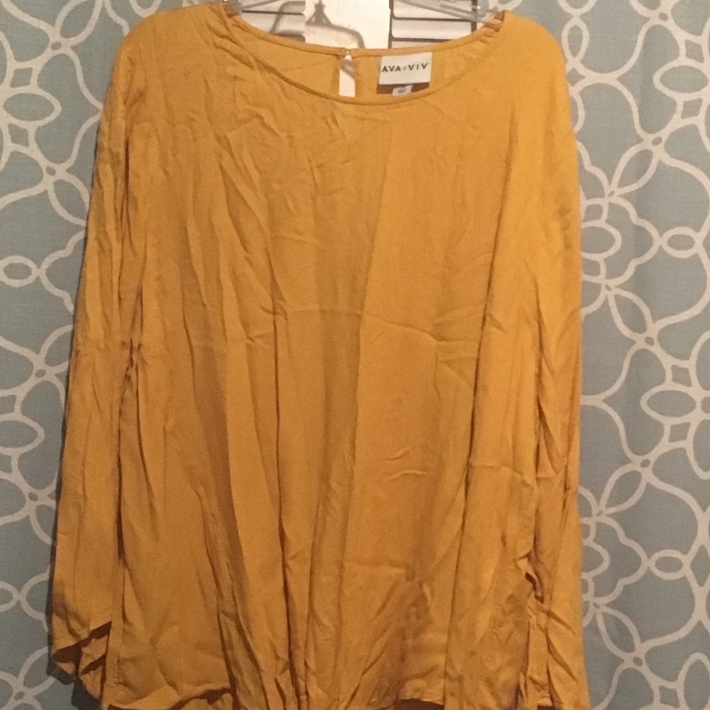 3XL mustard blouse
